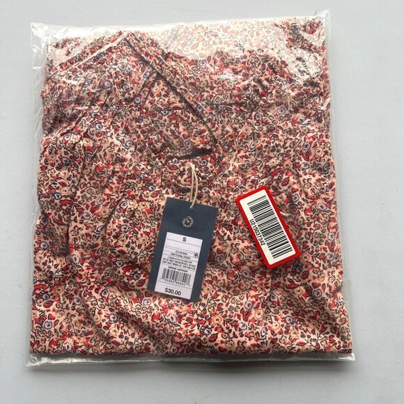 Universal Thread Women's Sleeveless Short Pintuck Dress Pink Floral Small - Picture 2 of 3